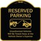 Signmission Designer Series-Reserved Parking Unauthorized Vehicles Will Be Towed Away O, 18" x 18", BG-1818-9901 A-DES-BG-1818-9901 - alternate 1